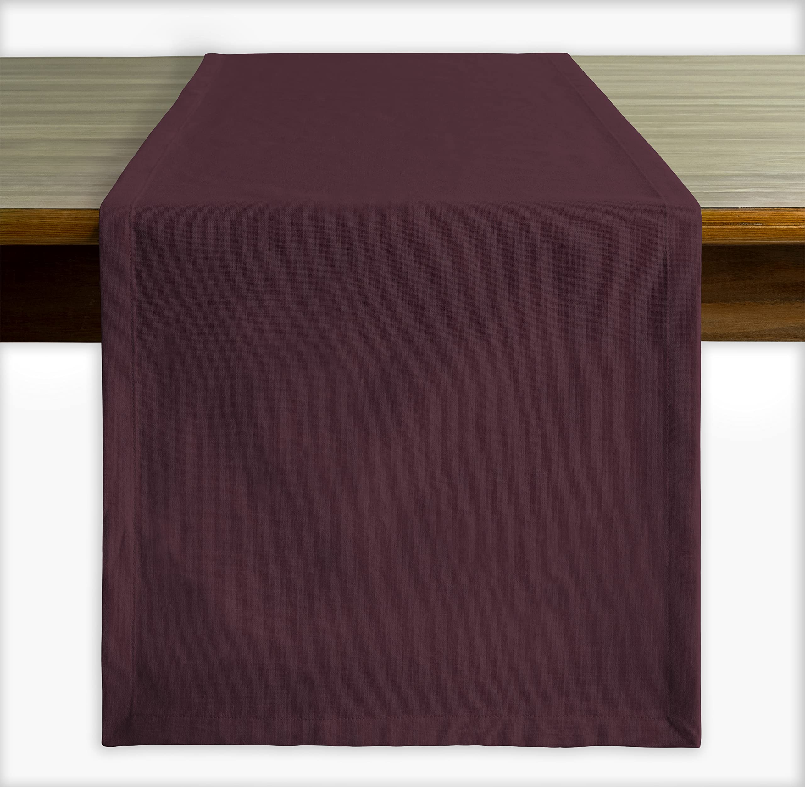 Calicot Roan Rouge 100% Cotton Table Runner Pre-Washed and Pre-Shrunk for the Kitchen | Home | Food | Party | Decoration | Wedding | Daily Use (36 cm by 229 cm)