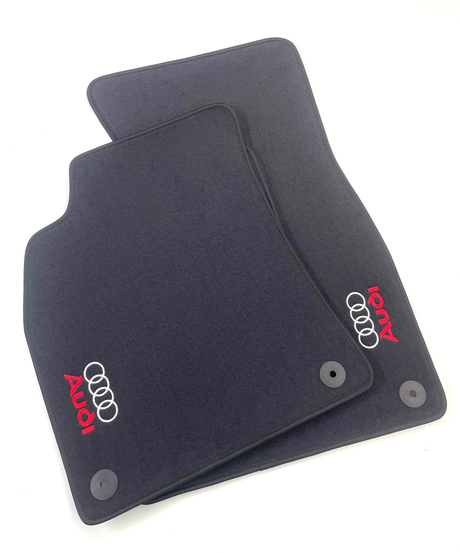 ASC tappetini auto compatibili con Audi A5 SPORTBACK 2007-2015 in velluto grigio scuro formato originale con 2 loghi ricamati