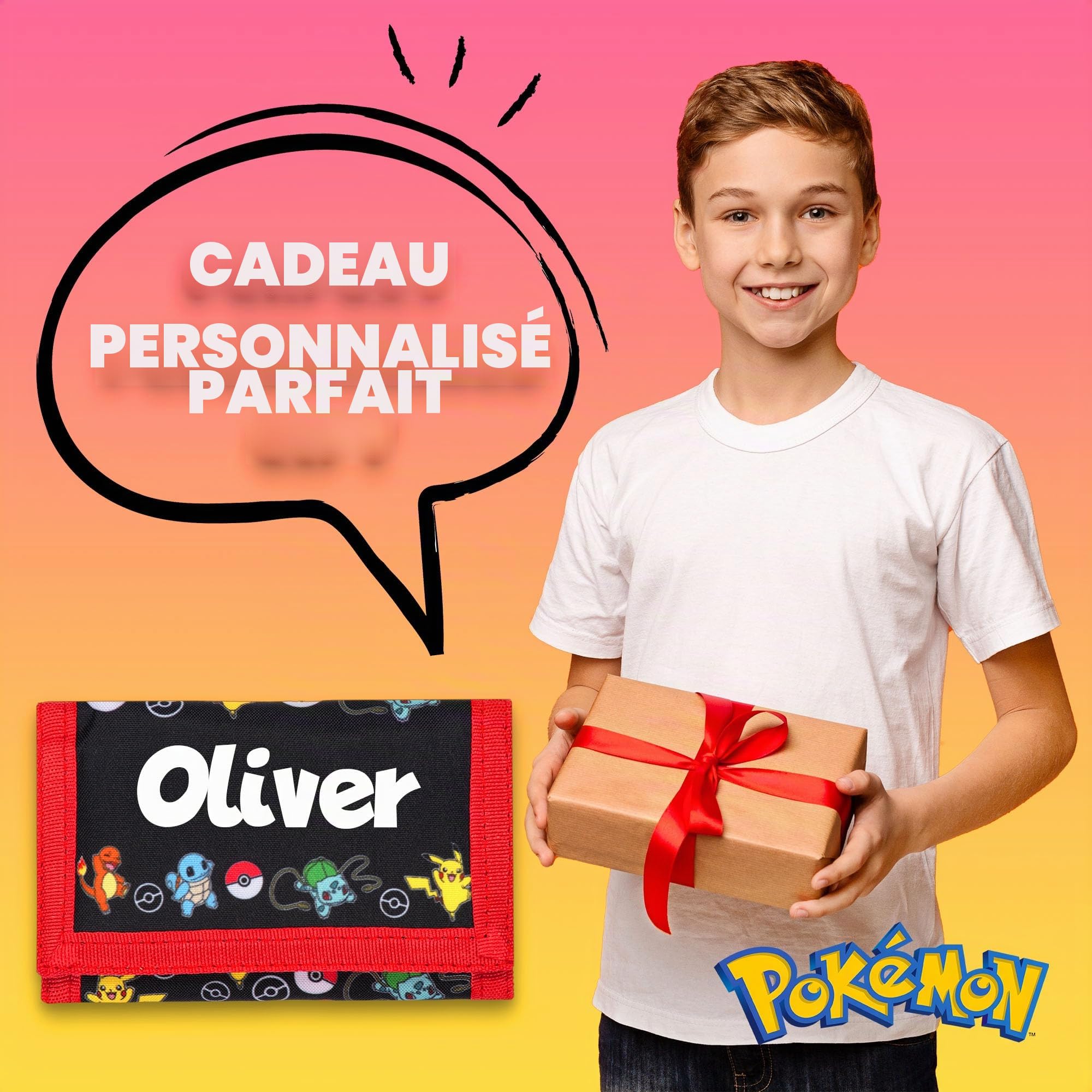 Pokémon – Portefeuille personnalisé pour enfants – Cadeau parfait pour les enfants – Design durable et amusant pour garçons et filles, Rouge