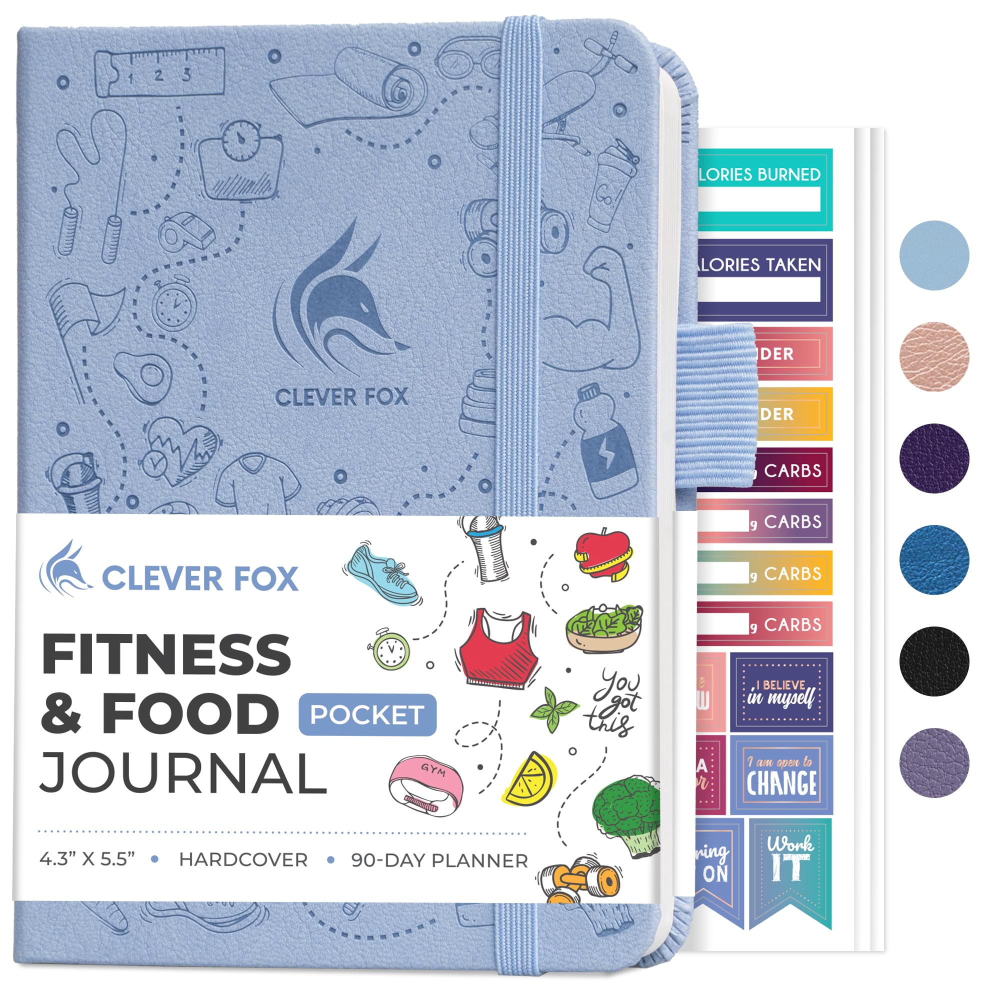 CF Fitness and Food Journal (Periwinkle, Pocket (4.2" x 5.7"))