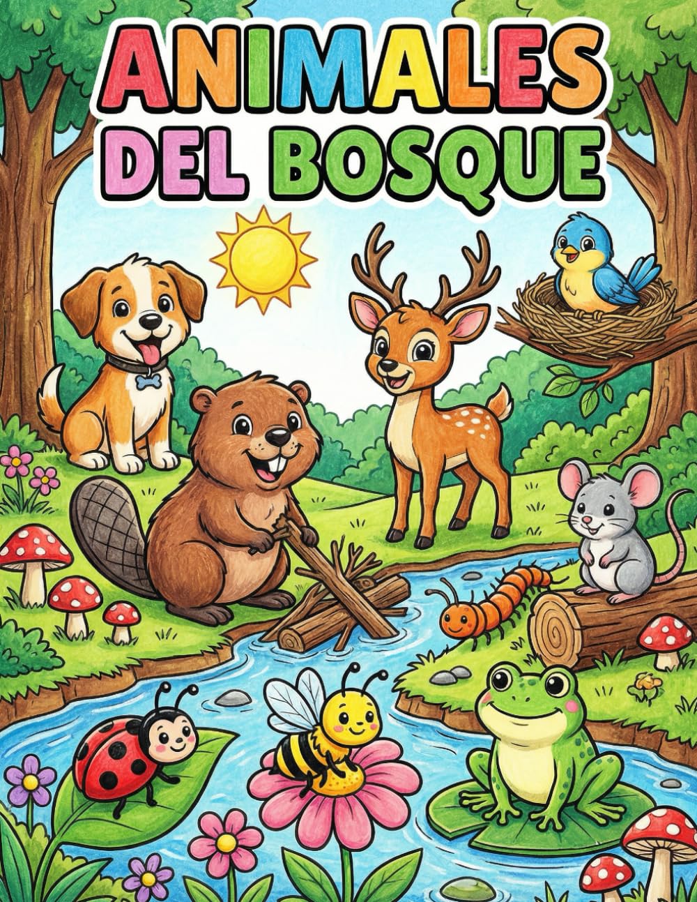 ANIMALES DEL BOSQUE: LIBRO PARA COLOREAR