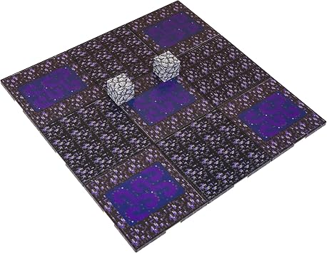 Magnet Building Block Baseplate, 9.4 Compact Mine World Magnetic Plate for Blocks Placing, Durable Base Creations for Bringing Up Creative End World Theme