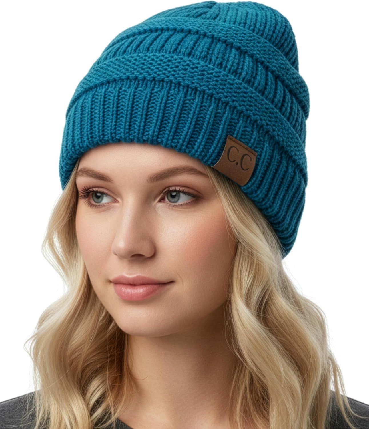 Funky Junque Exclusives Warm Winter Beanie for Women – Slouchy Knit Skull Cap, Soft Cozy Unisex Mens Beanies for Cold Weather