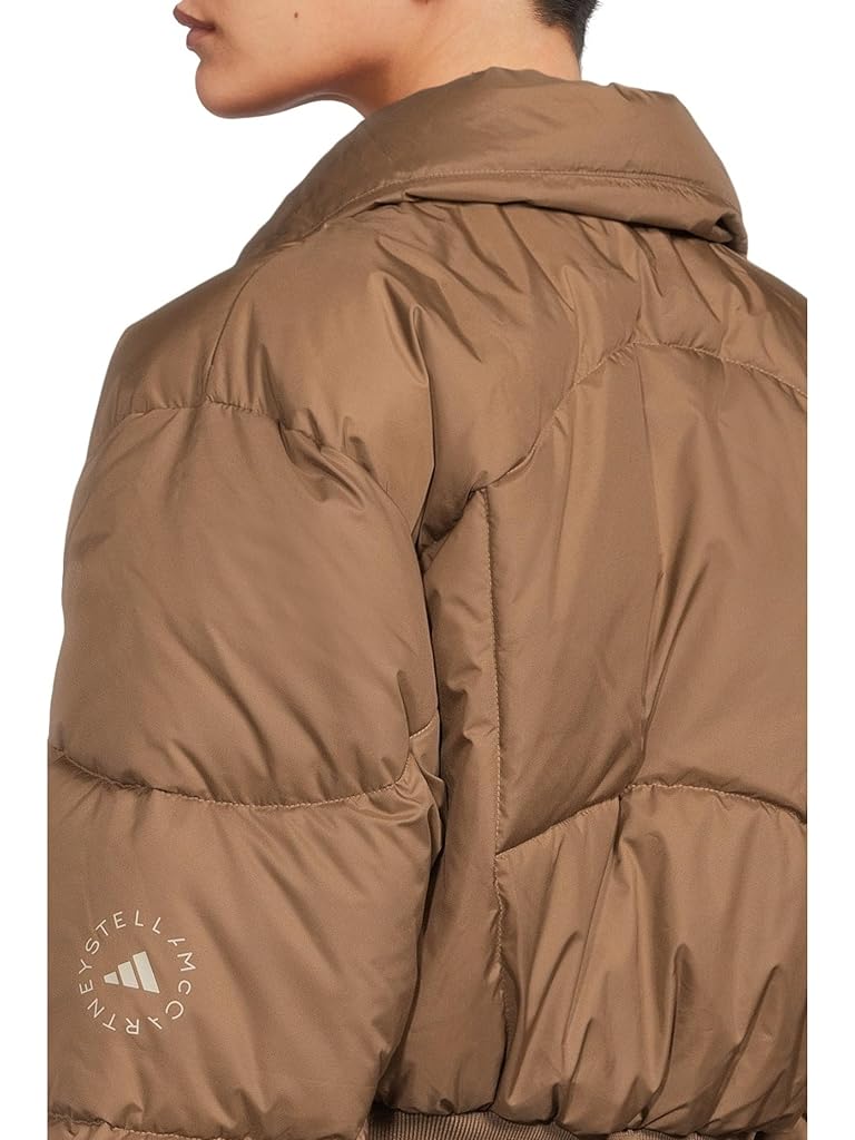 Brown adidas Cropped Padded Winter Jacket JM3652