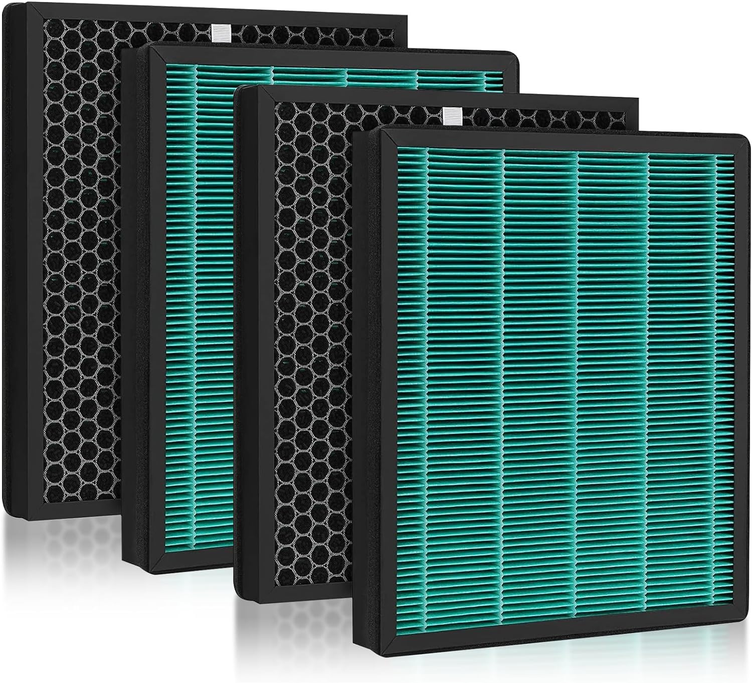 2 Set 400/400S Replacement Filter for Coway AIRMEGA Max2 400 400S 400(G) 400S(G) Air Purifier, Max2 Green True HEPA and Active Carbon Filter Set, AP-2015-FP