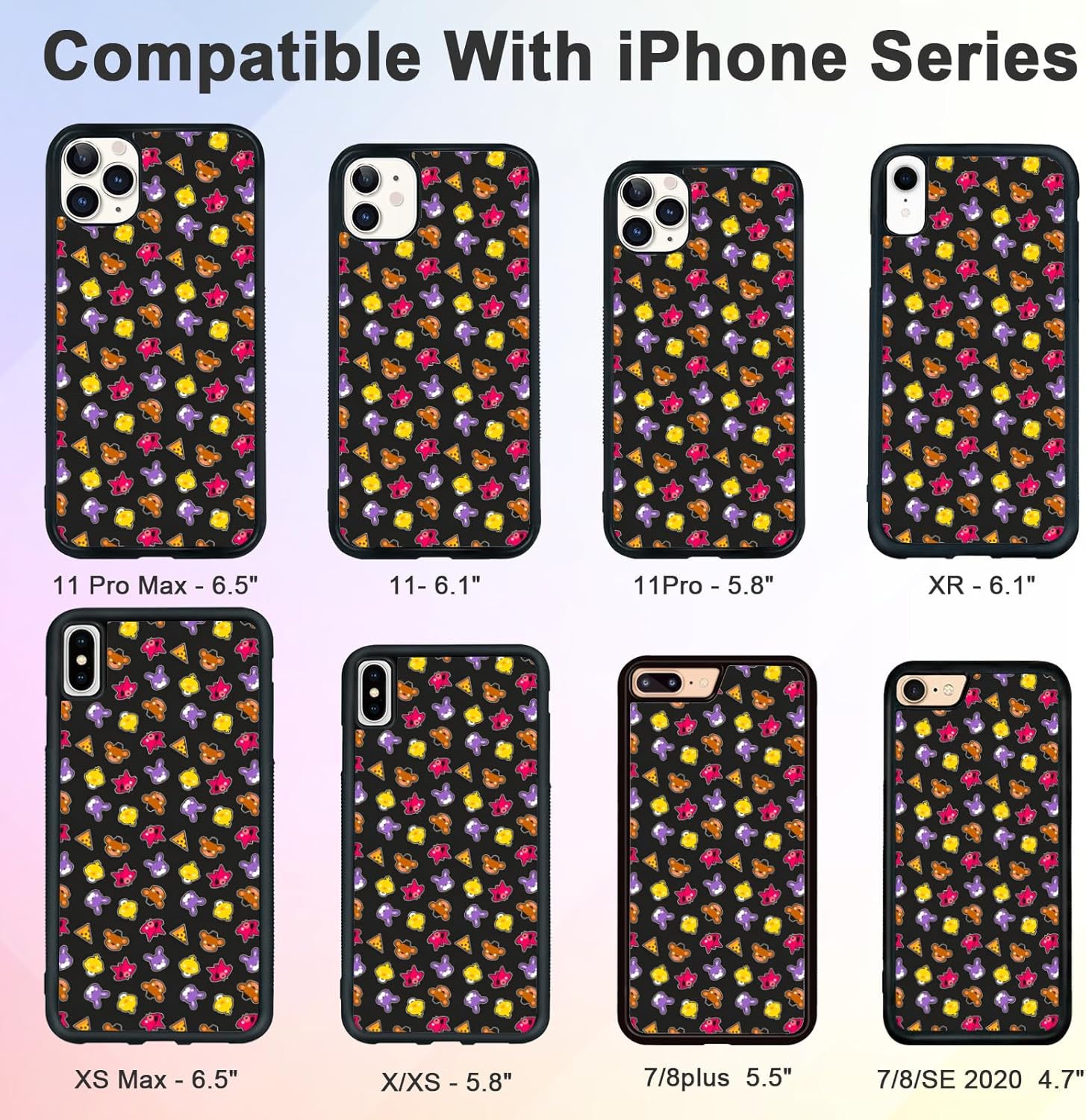 Cute Cartoon Bear and Foxy Phone Case Fit for iPhone 15 14 13 12 11 Plus Pro Max Mini Xr Xs Max, TPU Shockproof Protective iPhone Case FNAF Five Nights Phone Cover Gift for Boy Girl Men Women - Image 4