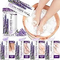 Vista 42 de Kit de Pedicura para Remojo de Pies: Sal de Burbujas, Exfoliante de Azúcar, Mascarilla de Masaje, Loción de Masaje en una Caja, Kit de Spa de 4