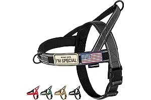 Annchwool Durable No Pull Dog Harness with Patches, Reflector, Safe & Comfortable