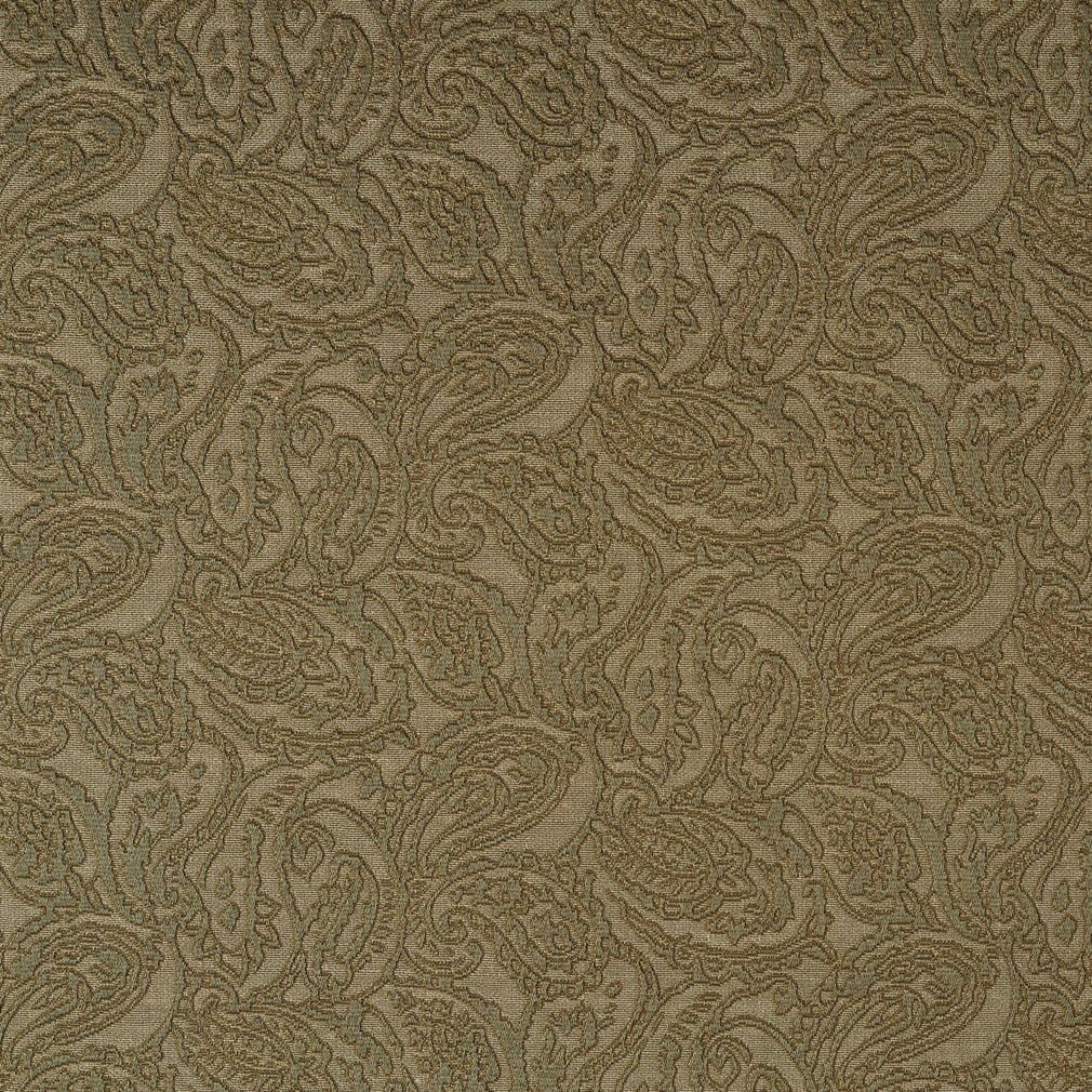 Green Paisley Jacquard Woven Upholstery Grade Fabric by The Yard - SKU: Dover Sage