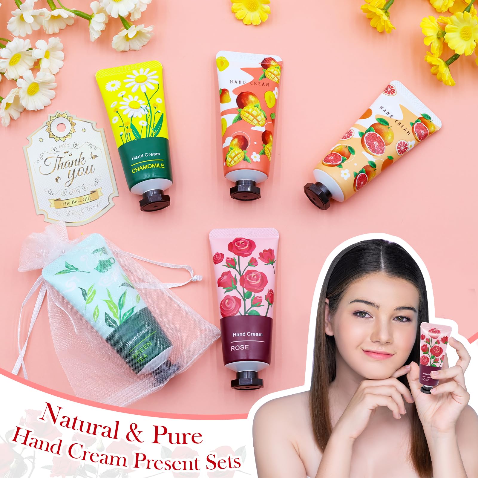 12 Pack Hand Cream for Women, Mini Hand Lotion Travel Size for Dry