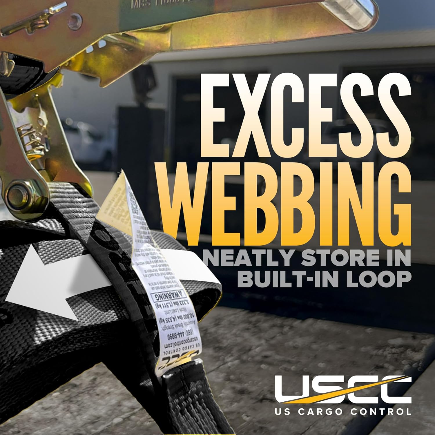 US Cargo Control Wire Hook Ratchet Straps 2 Inch x 12 Foot (4-Pack), 10,000 LBS Break Strength, Black 2 Inch Ratchet Straps Heavy Duty with J Hooks, Heavy Duty Tie Downs for Trailers and Trucks - Image 7