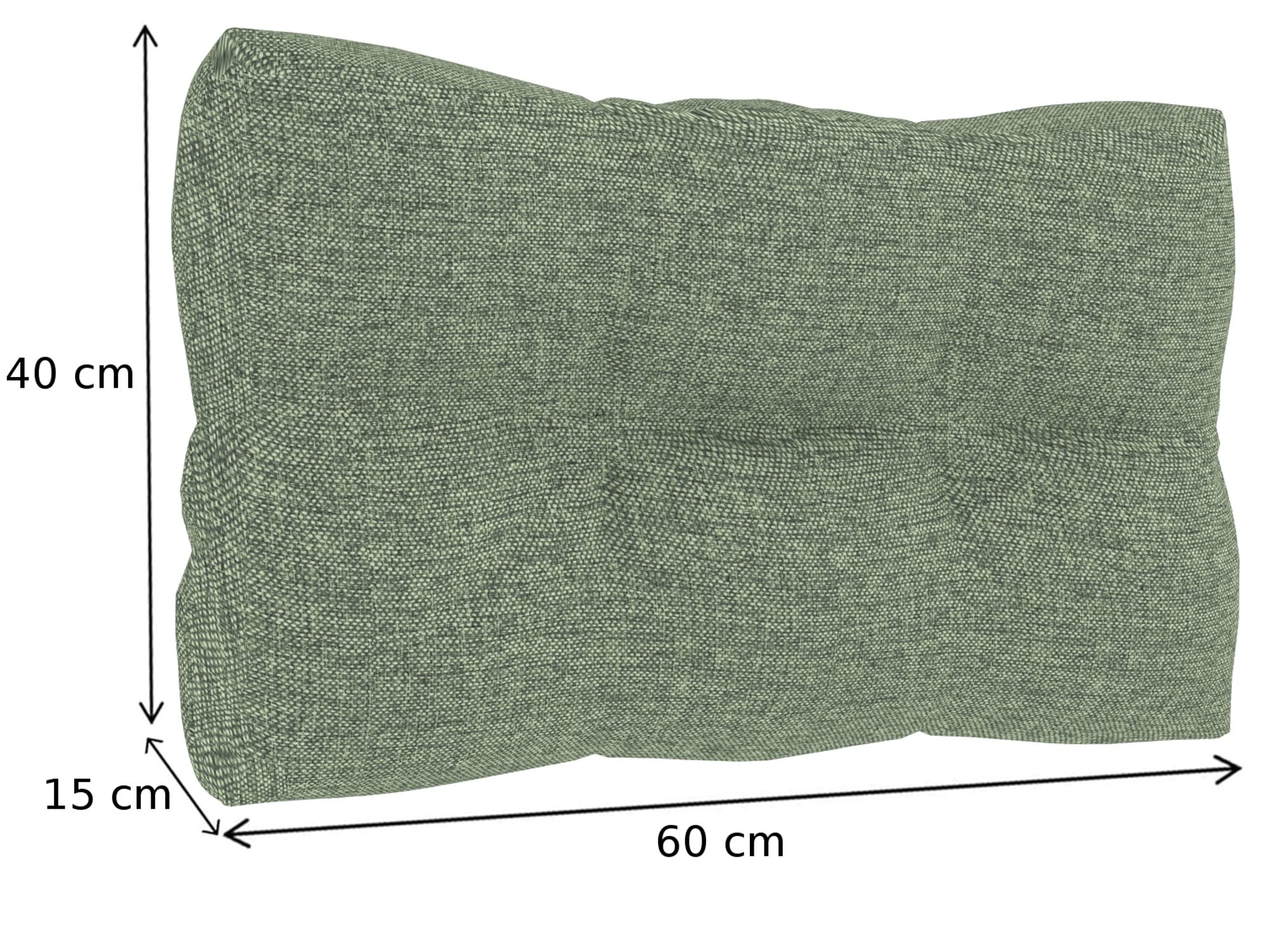 Set di Cuscini per Europallet 8 pezzi 120x80cm 120x40cm 60x40cm 40x40cm verde