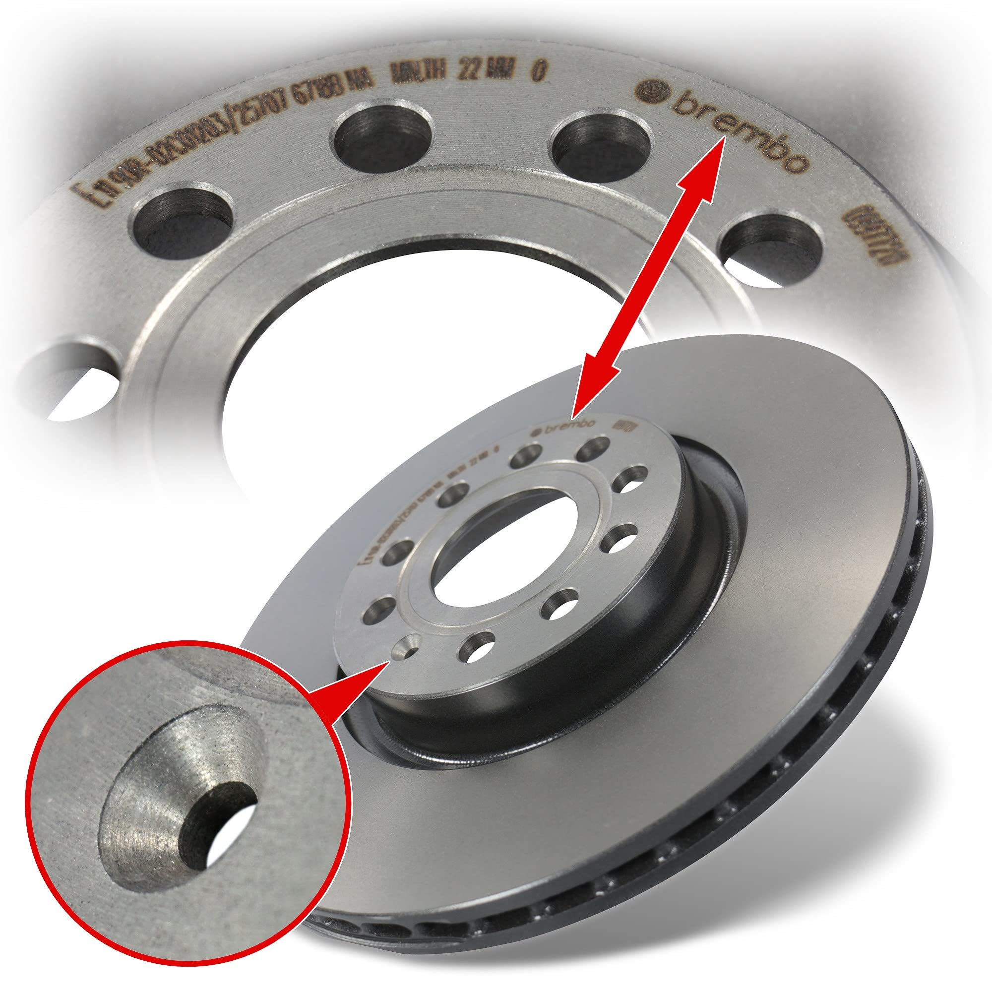 BREMBO Set di freni Coated Disc Line per asse anteriore, inclusi dischi freno anteriori Ø 312 mm ventilati e pastiglie freno anteriori