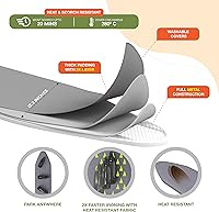 Vista 3 de Xabitat Tabla de planchar para montar en la pared, 36.2 x 12.2 pulgadas, tabla de hierro plegable de montaje compacto para espacios pequeños, ahorro