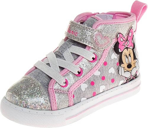 Minnie Mouse Frozen Encanto - Tenis casuales de lona para niños y niñas Anna Elsa Maribel (tallas 6-12 para niños pequeños - niño pequeño)