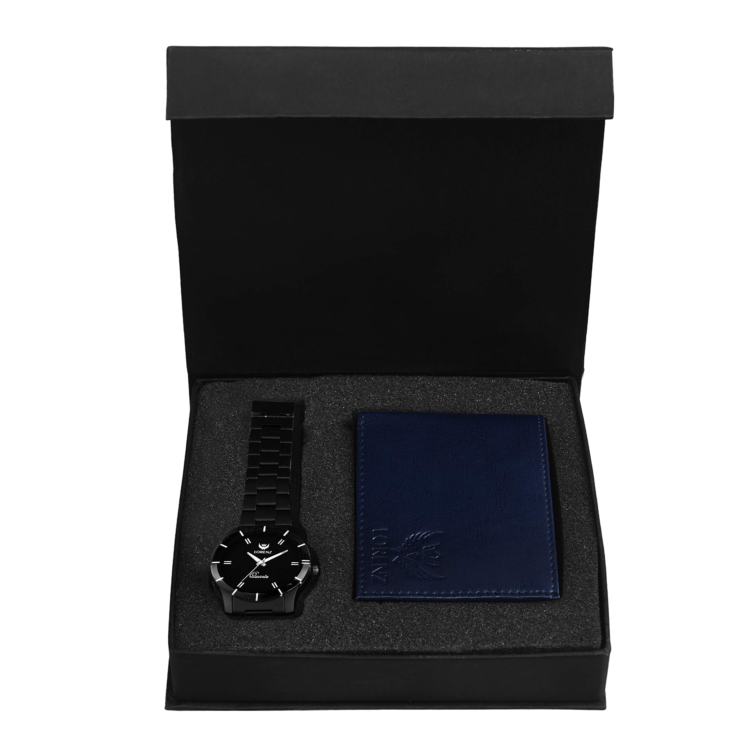 LORENZLuxury Analog Men's Watch (Black Dial Black Colored Strap), black, Quartz Movement