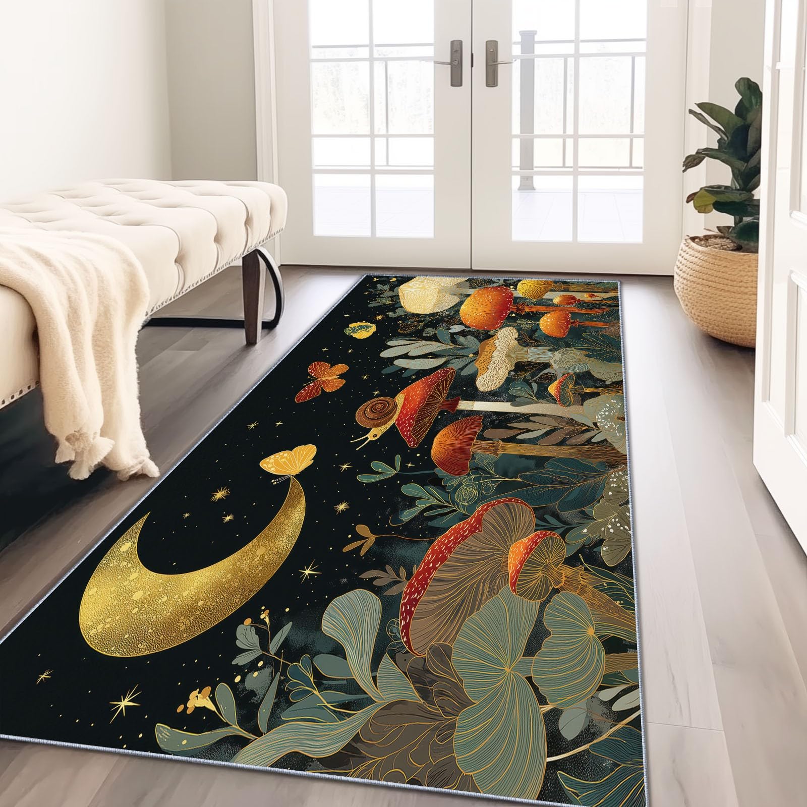 Tapis de passage pour entrée et chambre ambiance nature fantastique