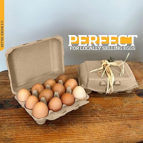 Miniatura 4 de Cartones de huevos de papel para huevos de gallina, paquete de 25  Capacidad para docenas de cartones de huevos grandes a granel  Cartones de huevos