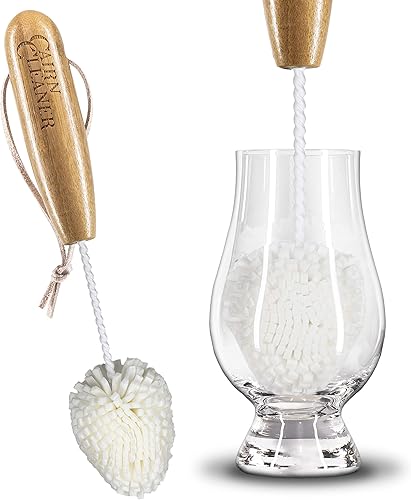 Miniatura 2 de CairnCleaner - Cepillo de cristal de degustación de whisky, también para copas de vino y copas de champán, bambú natural