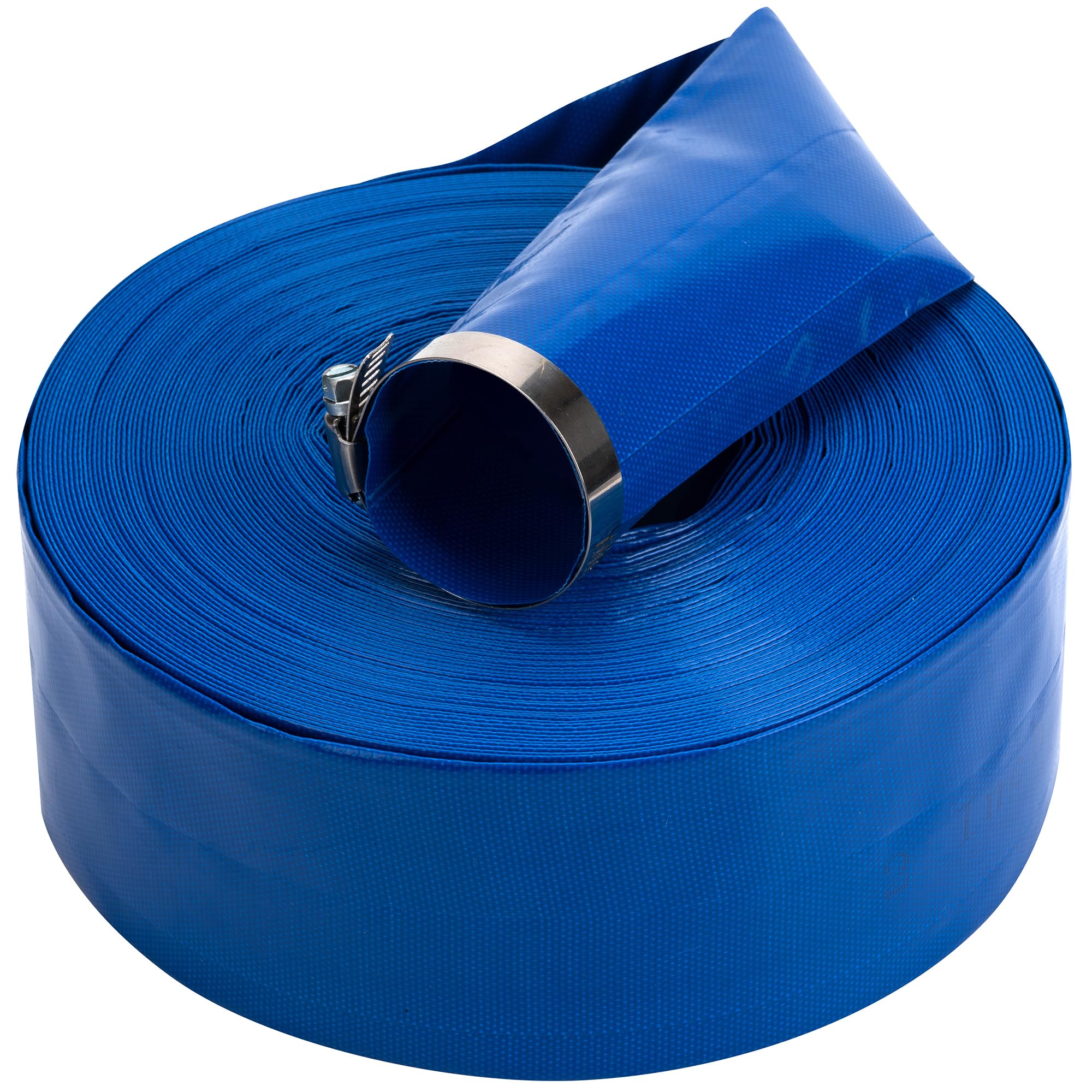 2 in x 100 ft Pool Backwash Hose Heavy Duty Drain Discharge Double PVC Lay flat General Purpose Vinyl Hose, Burst Resistant for Water Transfer Sump Pump Pool Filter (2in 100ft fiber reinforced hose)-picture-10
