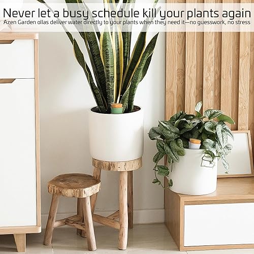 Miniatura 5 de Ollas - Globos de riego para plantas  Inserto de maceta de riego automático de terracota  Bombillas de riego para plantas al aire libre e interior