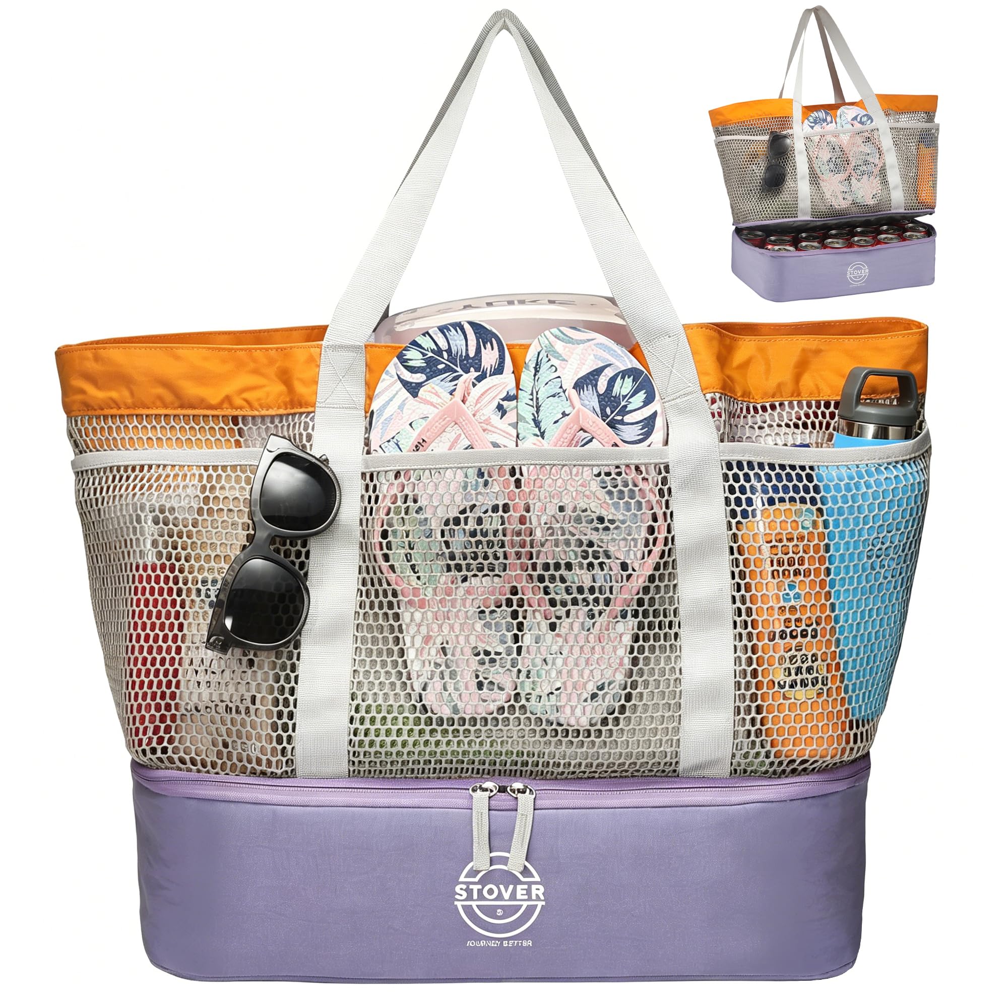STOVER Extra Large Mesh Beach Bag - travel totes | Mubboo