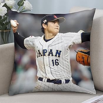 Amazon｜大谷翔平 枕カバー 55×55cm ピローケース 防ダニ 抗菌