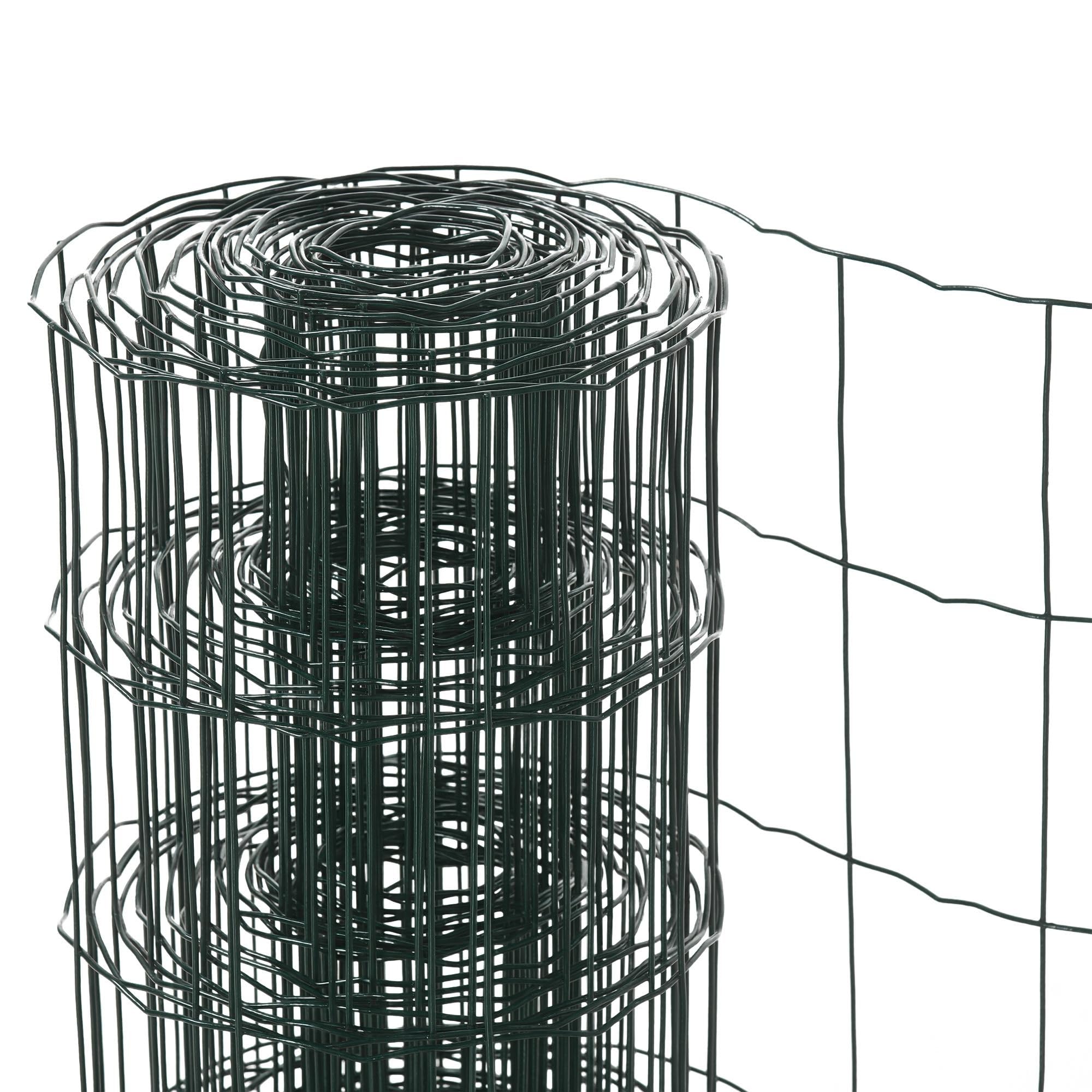 PawHut 0.6Mx10M Chicken Wire Mesh Rabbit Poultry Animal Fence PVC Coated Netting