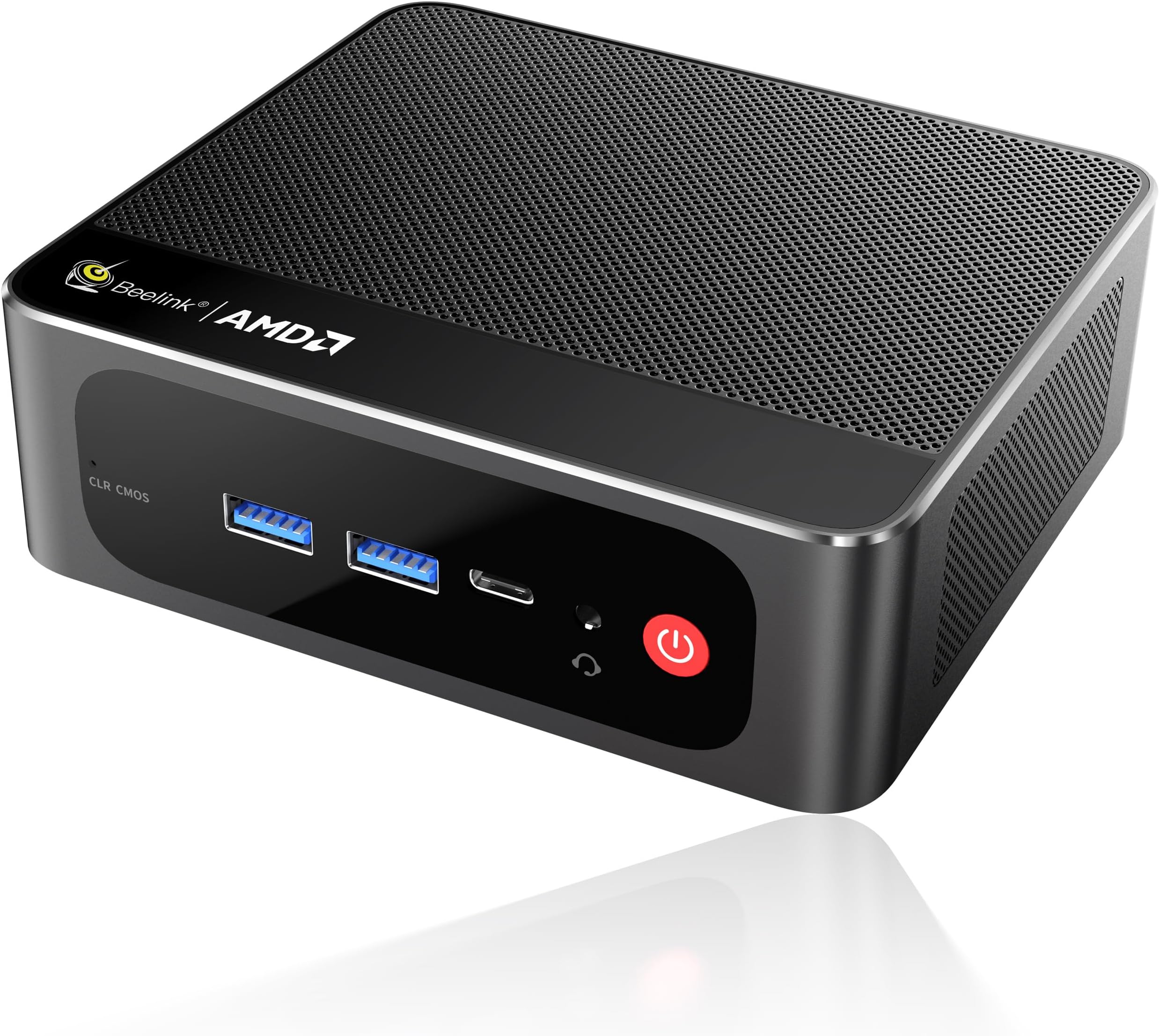 Beelink Mini PC Ryzen 7 5800H (8C/16T, Turbo 4.4GHz), 16GB DDR4 RAM 500GB PCIe3.0 SSD Mini Desktop Computers, SER5 PRO Support 4K@60Hz Triple Display/WiFi 6/BT5.2/USB3.2/DP+HDMI+USB-C/RJ45 LAN