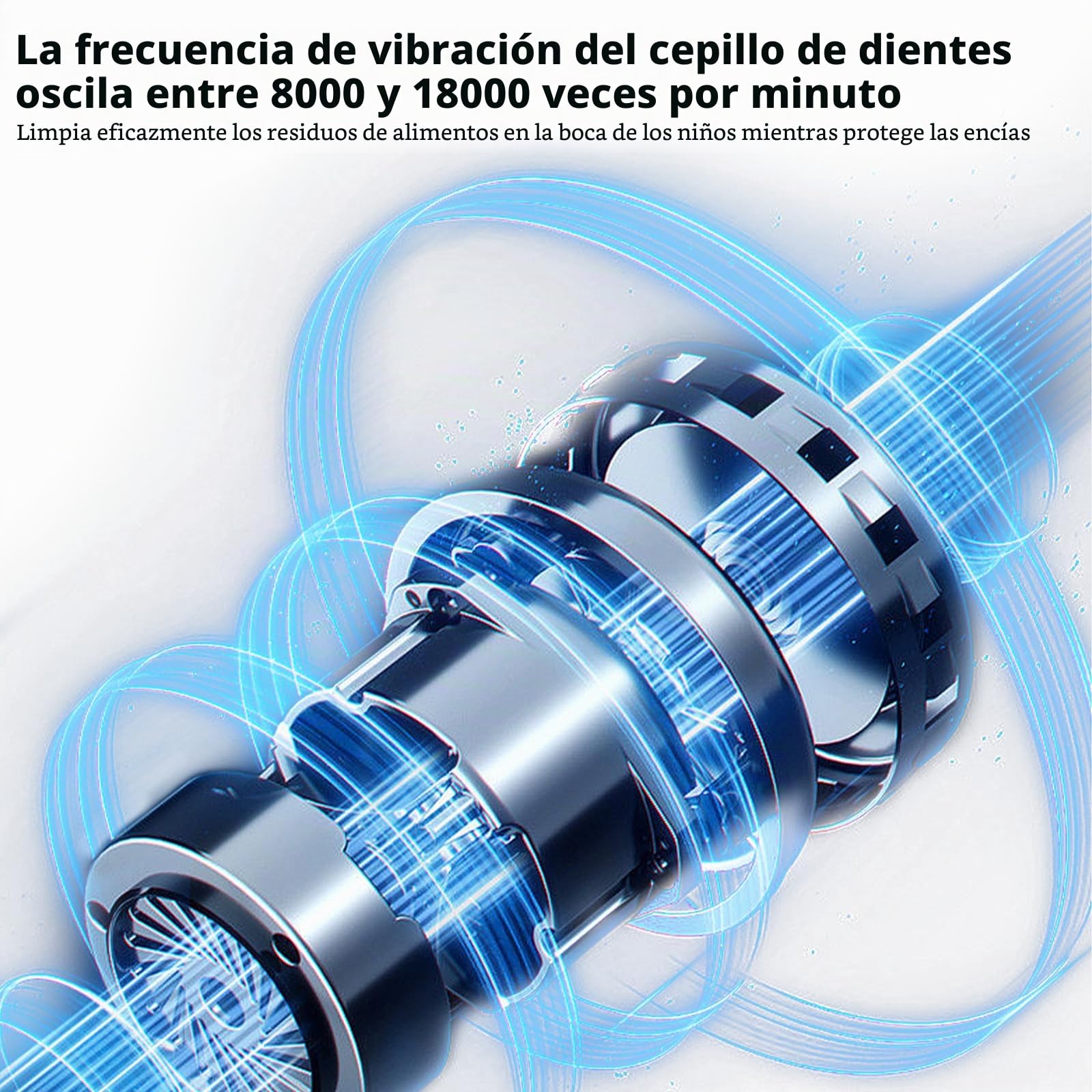 Cepillo de dientes ultrasónico de 360º para niños, cepillo de dientes eléctrico con 2 cabezales cepillo de silicona en forma de U, recargable e impermeable, para el hogar, viajes, uso (verde 6 ~ 12