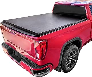 Black Series Soft Tri-Fold Tonneau Cover 2002-2018 RAM 1500 2500 3500/2019-2022 RAM 1500 CLASSIC 6.4-Feet Box Non-RamBox