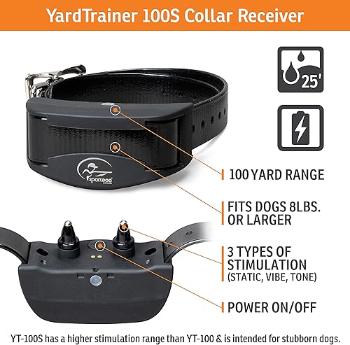 Miniatura 3 de SportDOG Brand YardTrainer - Entrenadores remotos familiares  Collares de entrenamiento para perros recargables e impermeables con estática,