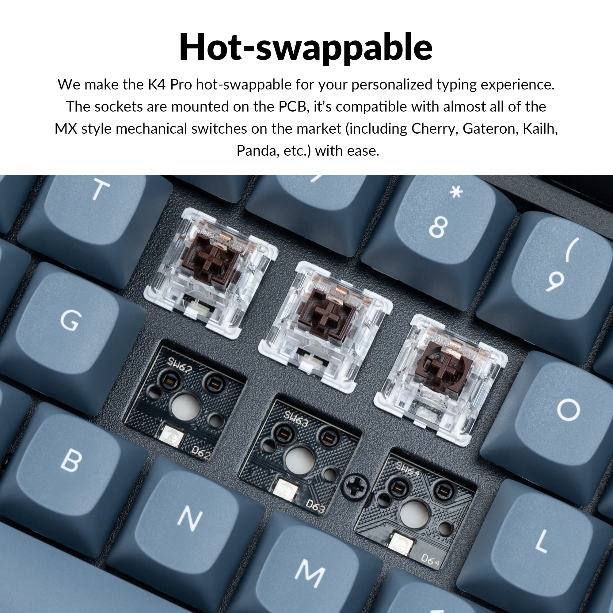 Amazon | Keychron K4 Pro カスタム ワイヤレス メカニカル キーボード
