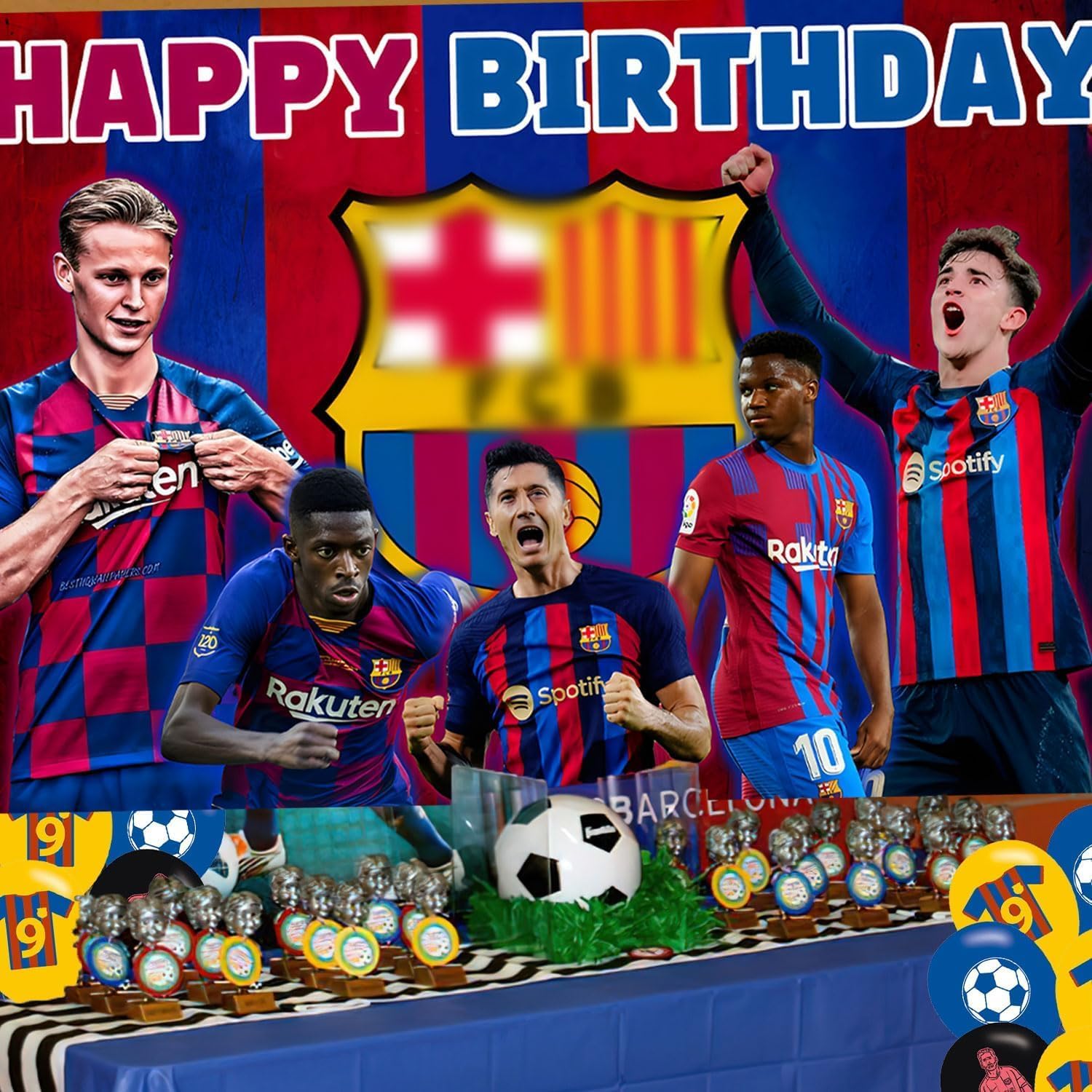 Soccer Birthday Party Decoration,Soccer Party Photo Background 5 x 3 FT and 18 Pcs Balloon,Football Merch Party Backdrop Supplies - Image 5