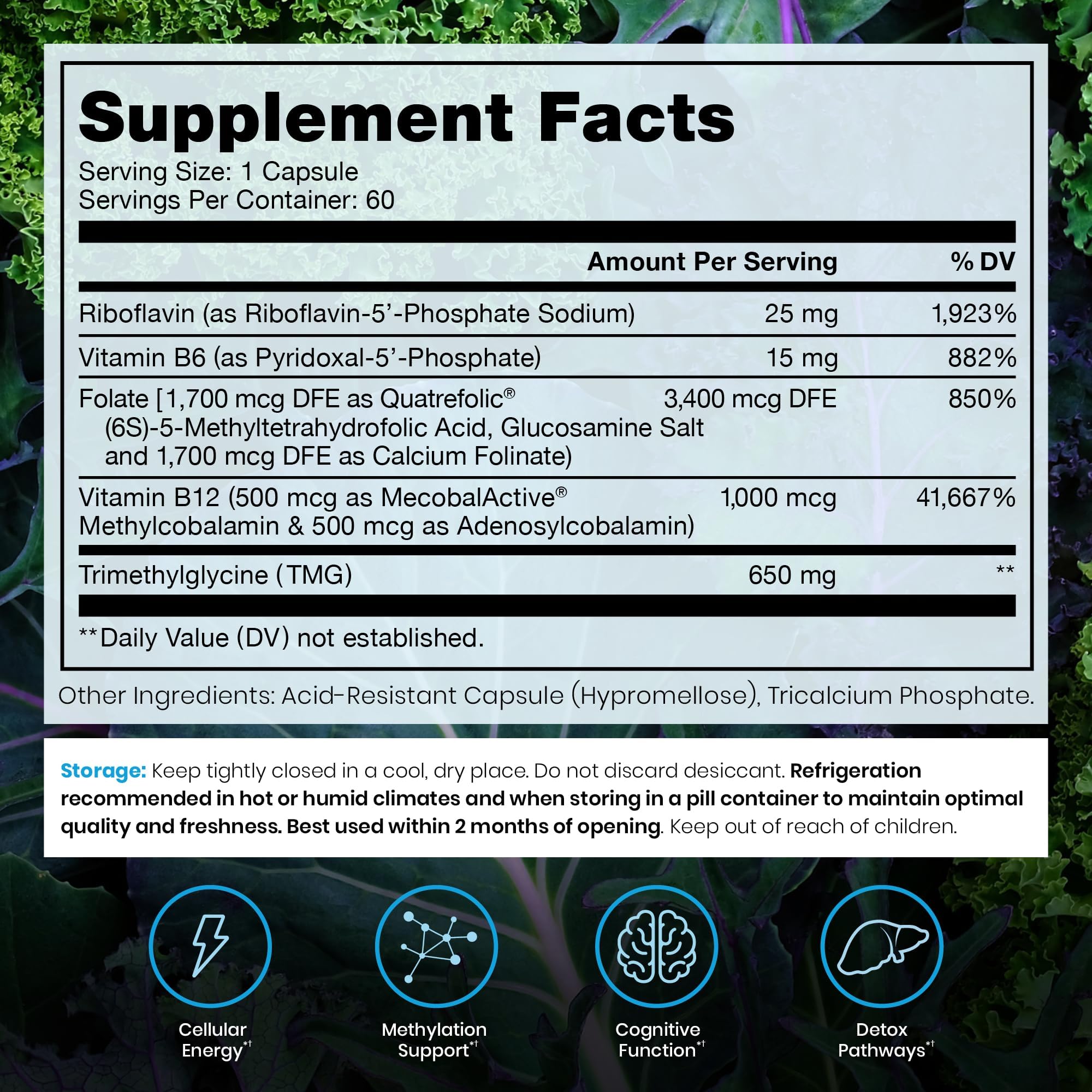 Pure Therapro Rx Methyl B Complete, Vitamin B Complex, 60 Capsules — Amazon image 2