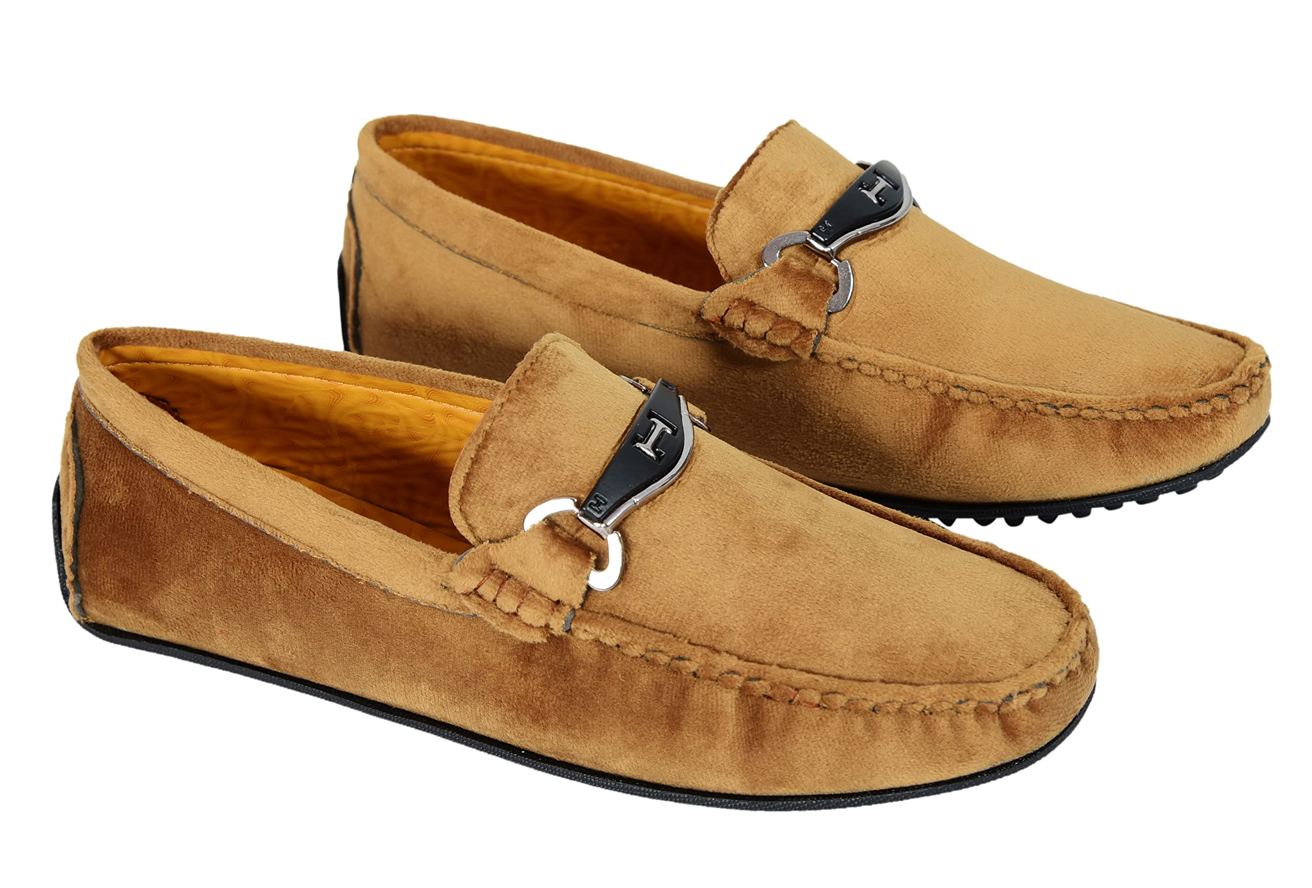 J.D. Shoes Men's Italian Suede Mesh Flexible Loafer Moccasins Casual for Men & Boys (Tan, Numeric_8)-image-20