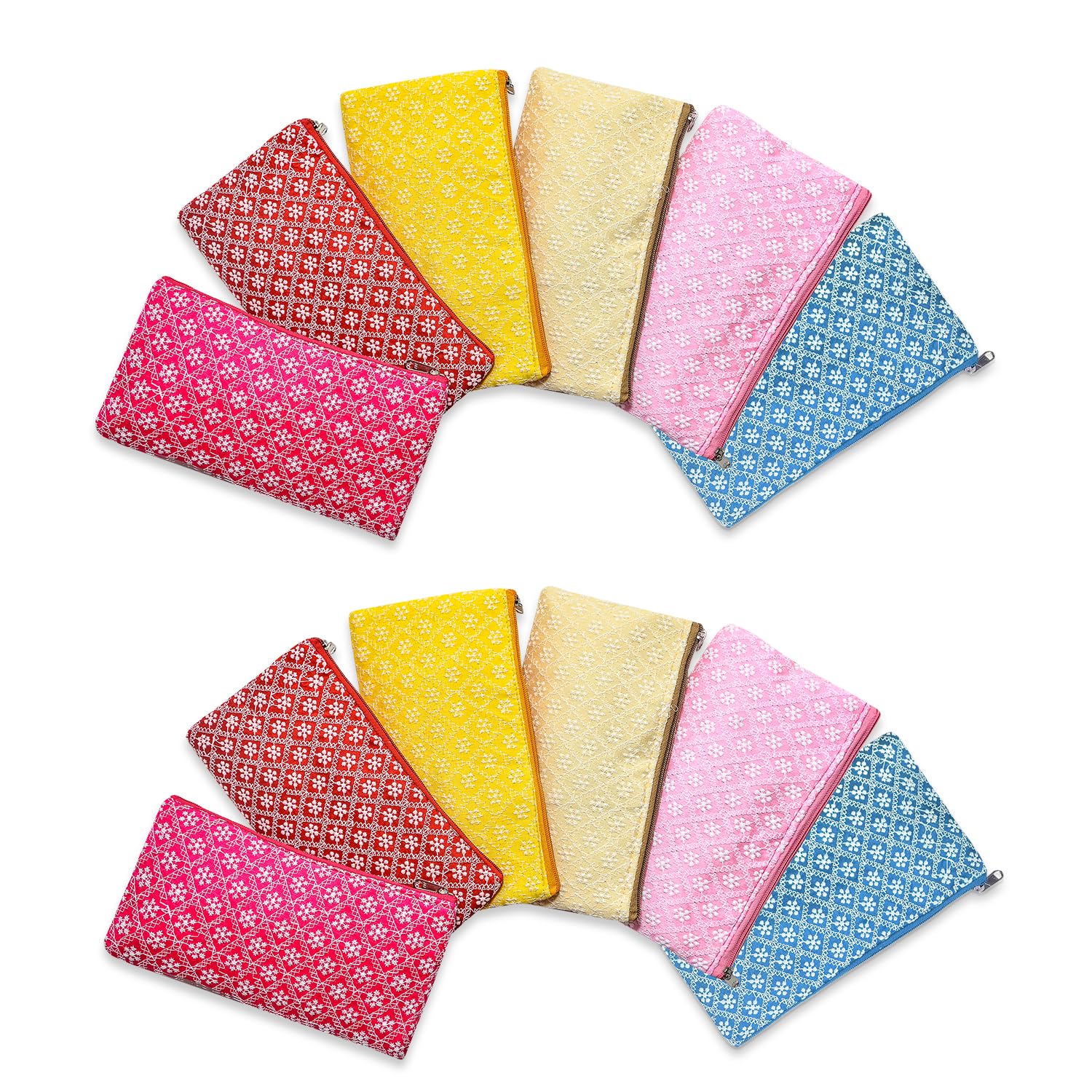 AT Traders Lucknowi Pouch Potli Bags For Return Gifts For Women Potli Purse for Return Gifts, Mehandi, Potli Pouches for Baby Shower, Ladies, Potli Bags for Gifting Haldi, Wedding (Pack of 30)-image-27