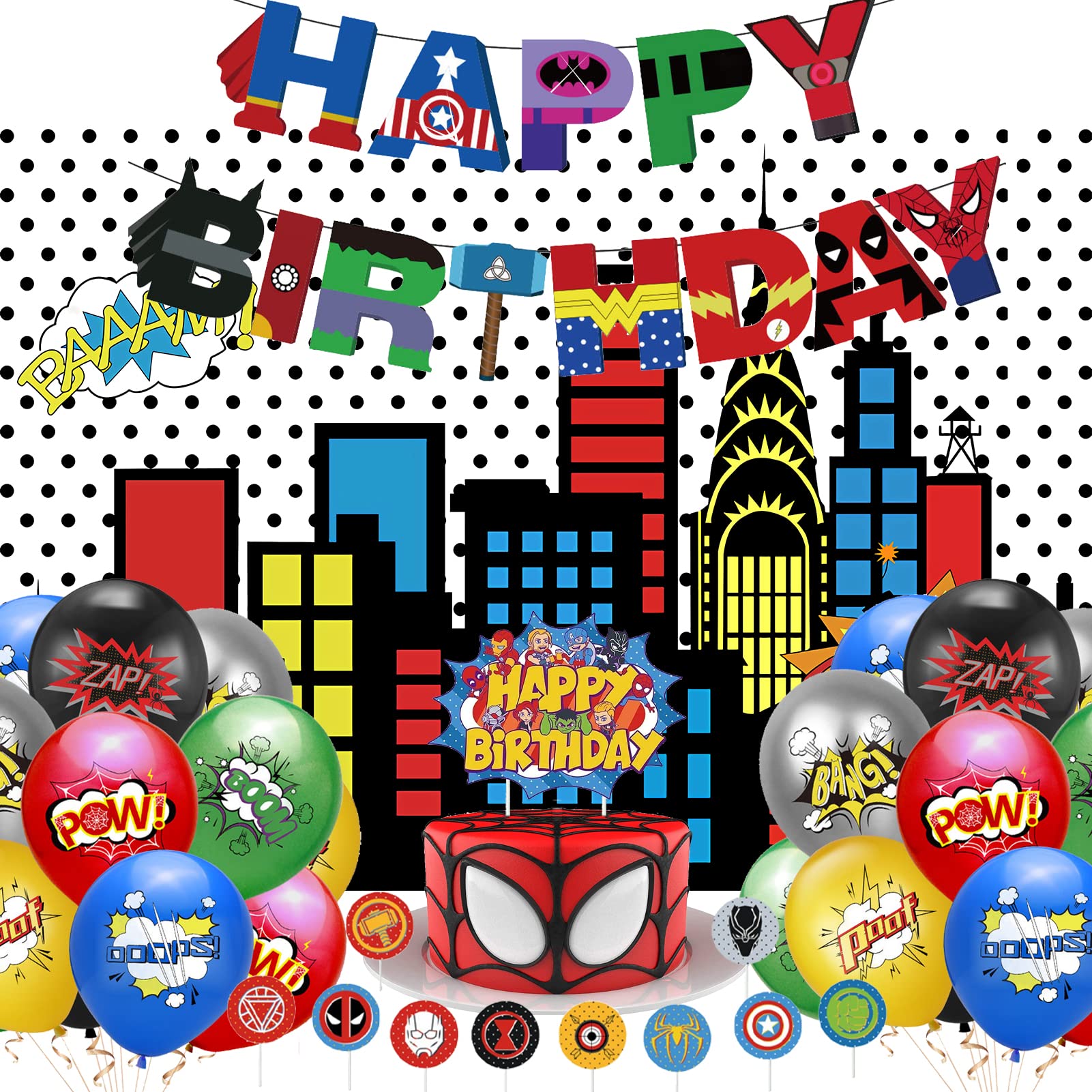 Buy Superhero Party Decorations Avengers Birthday Decorations Kids