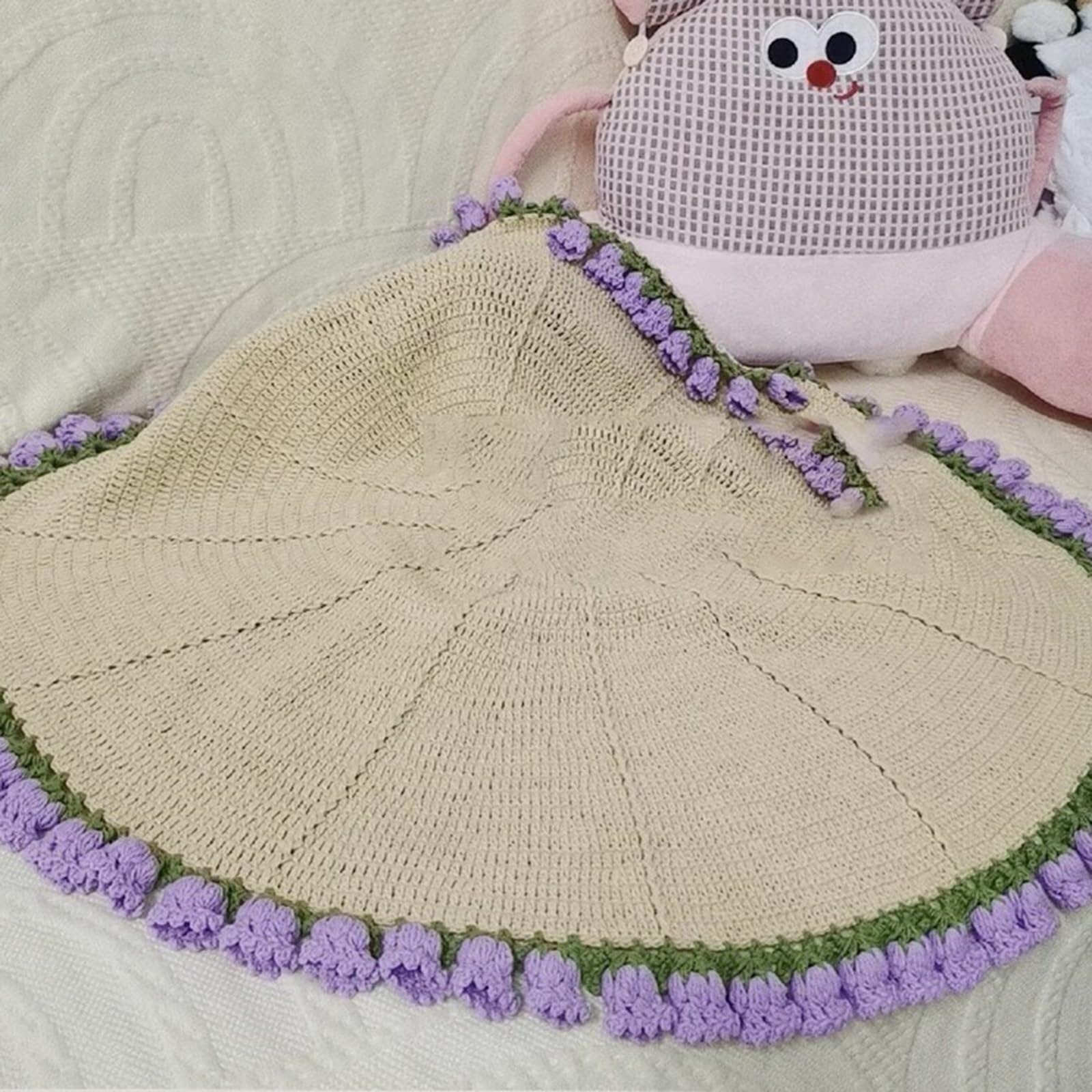 Rozenboeket Deken 80cm - Handgemaakt Gehaakte Rozen Deken Als Boeket - Cadeau Voor Vrouw