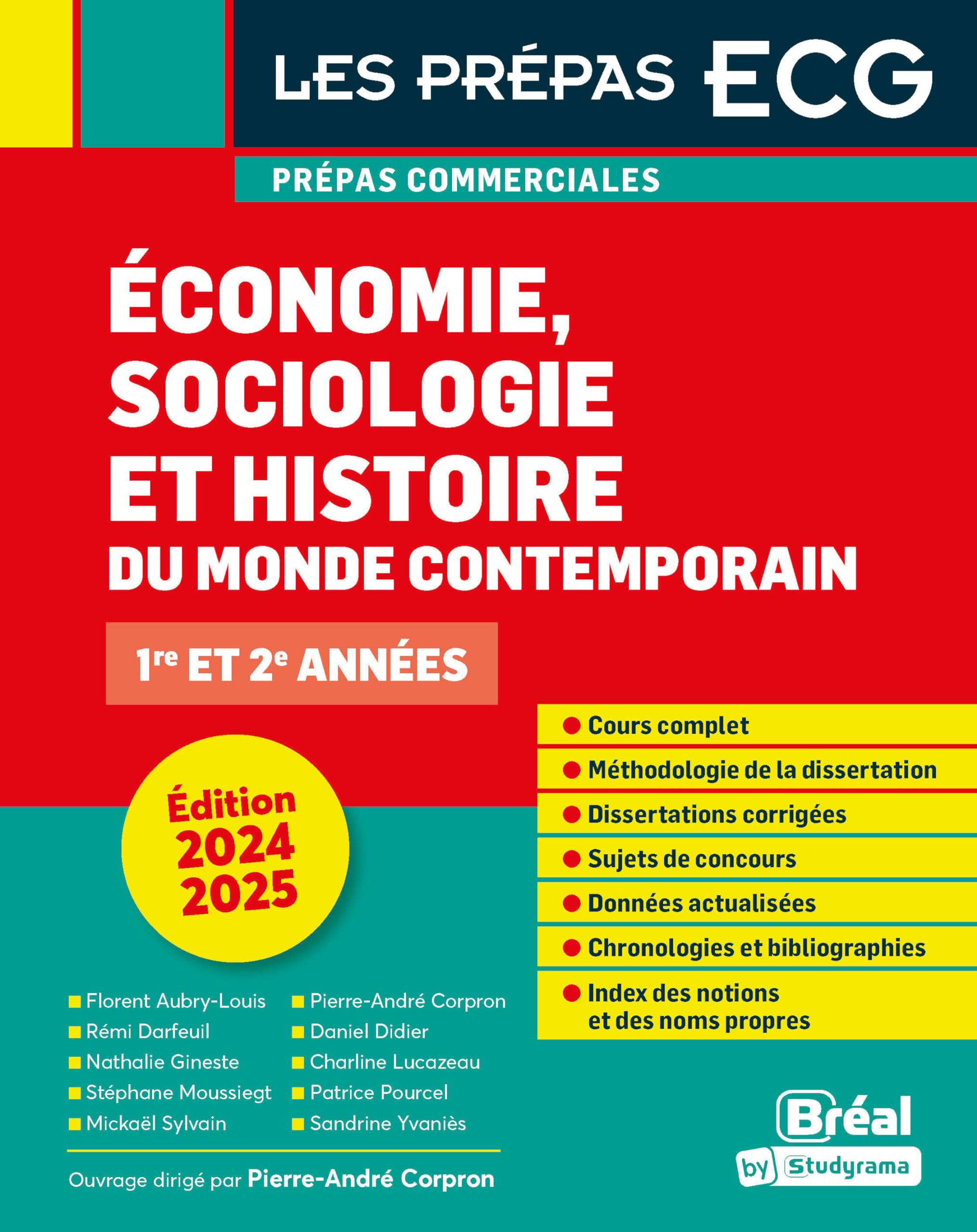 Économie, sociologie et histoire du monde contemporain 2024-2025: 1re et 2e années