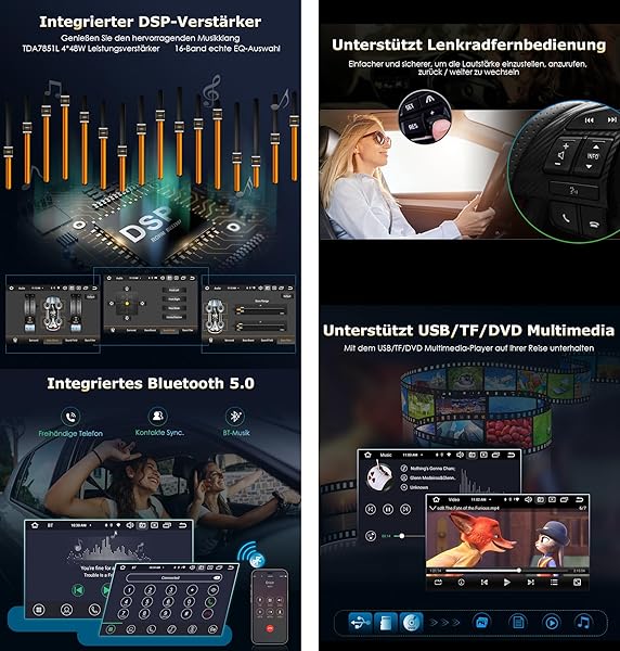 Erisin 7 Zoll 8-Kern 6GB RAM 128GB ROM Android 14 Autoradio Bluetooth GPS Navi Für Opel Astra H Corsa C Corsa D Vectra Zafira Signum Meriva CD Player WiFi 4G CarPlay Android Auto DAB+ USB RDS DSP SWC - 3
