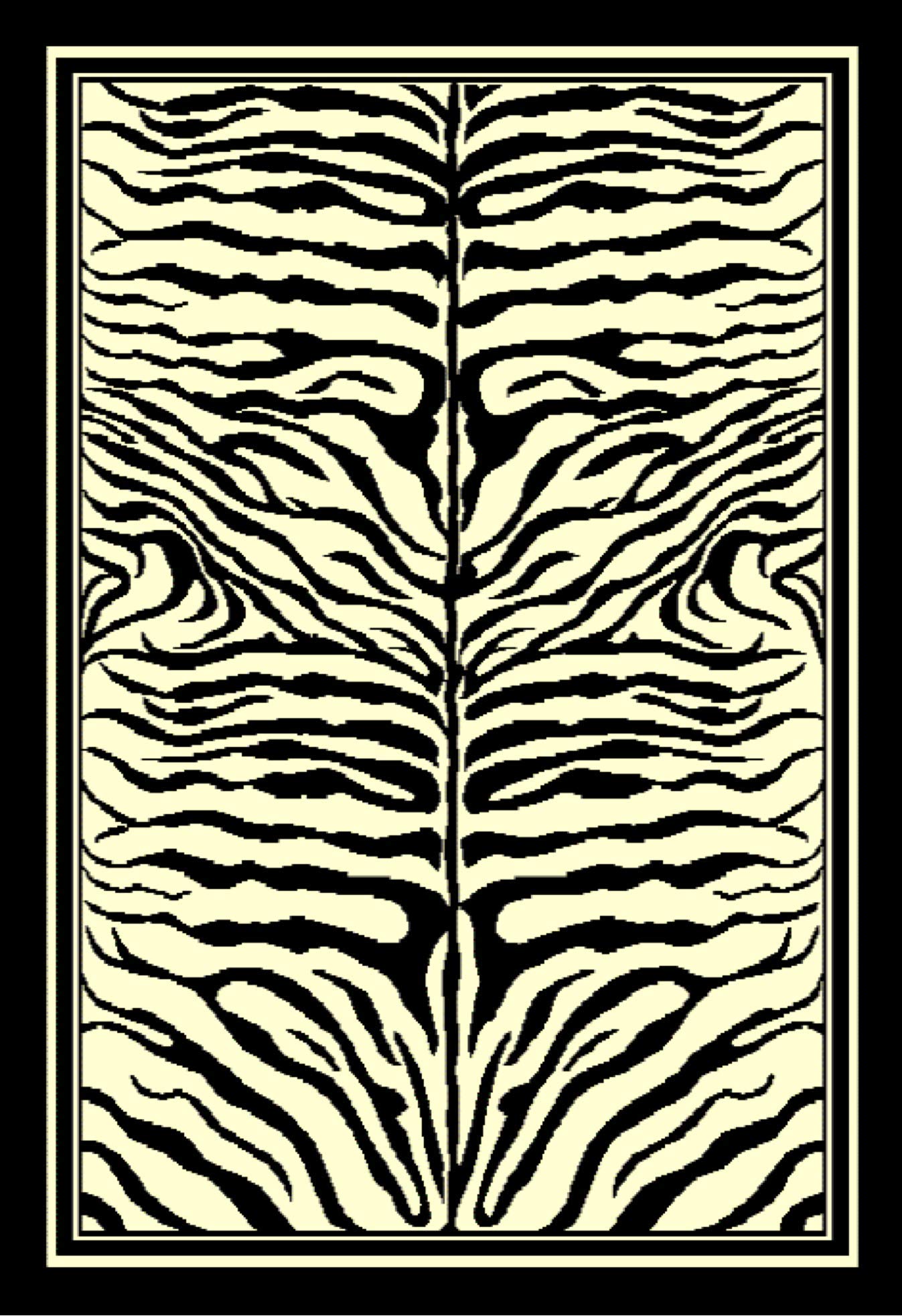 SrS Rugs® Luna Collection, Living Room Rug and Hallway Runner, with Soft Smooth 8mm Pile. Animal Print Design. 3 Colours, 5 Sizes (Zebra, 120 x 170 cm) — image 1