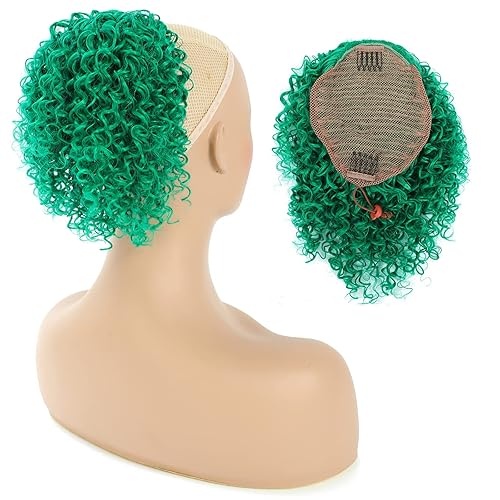 Miniatura 2 de Cola de caballo con cordón para mujeres negras, extensión de cola de caballo rizada para mujeres negras, cola de caballo afro afro de cabello