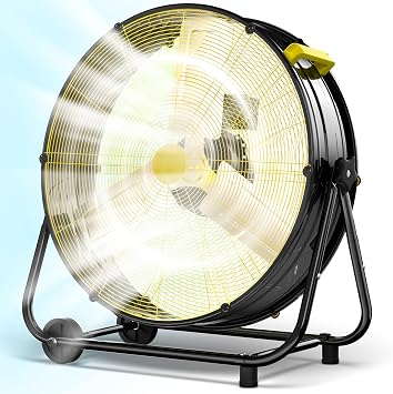 AKIRES 36IN Industrial Floor Drum Fan,21,800CFM High Velocity Heavy Duty Shop Fan