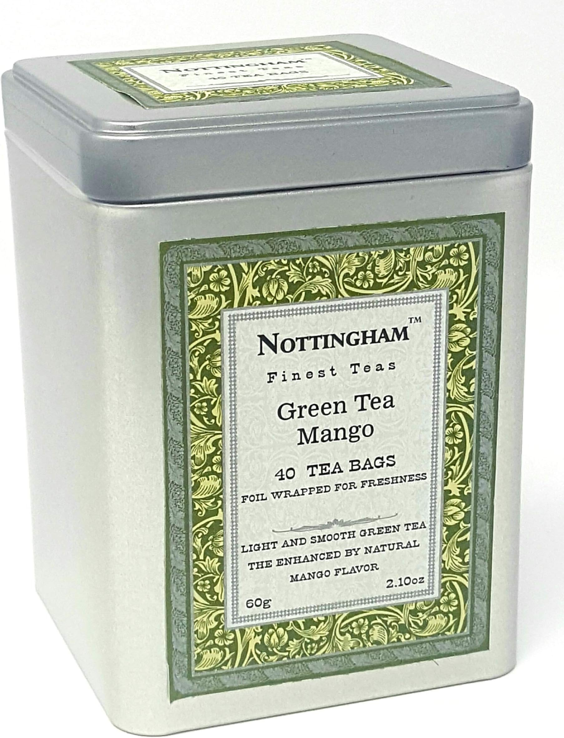 Nottingham Finest Teas Green Tea Mango 40 Tea Bags