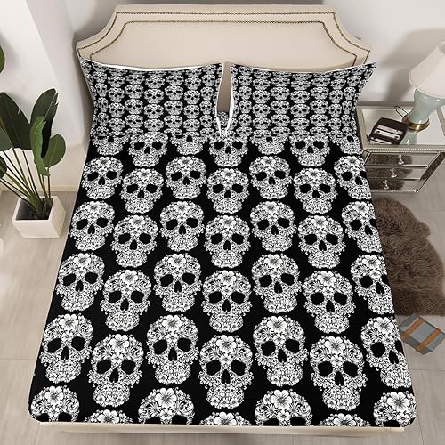 Miniatura 9 de Western Cowboys - Juego de sábanas bajeras de 4 piezas con diseño de caballos, estilo rural retro, con diseño de cactus tropicales, tamaño King,