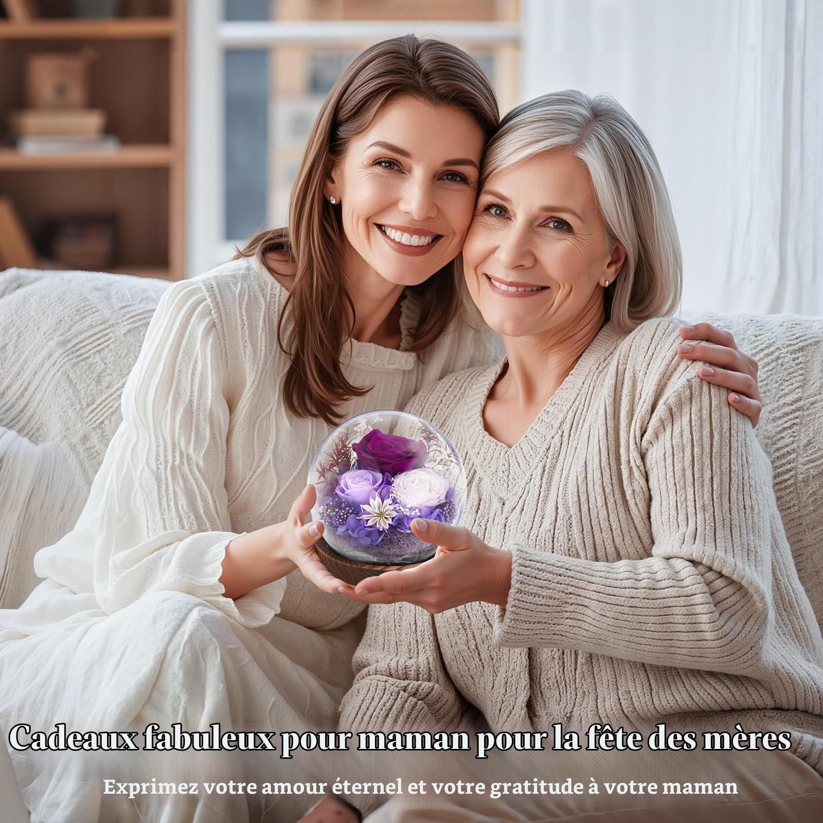 Emibele Cadeaux pour Maman Fleurs Livraison, Cadeaux Anniversaire, Violet