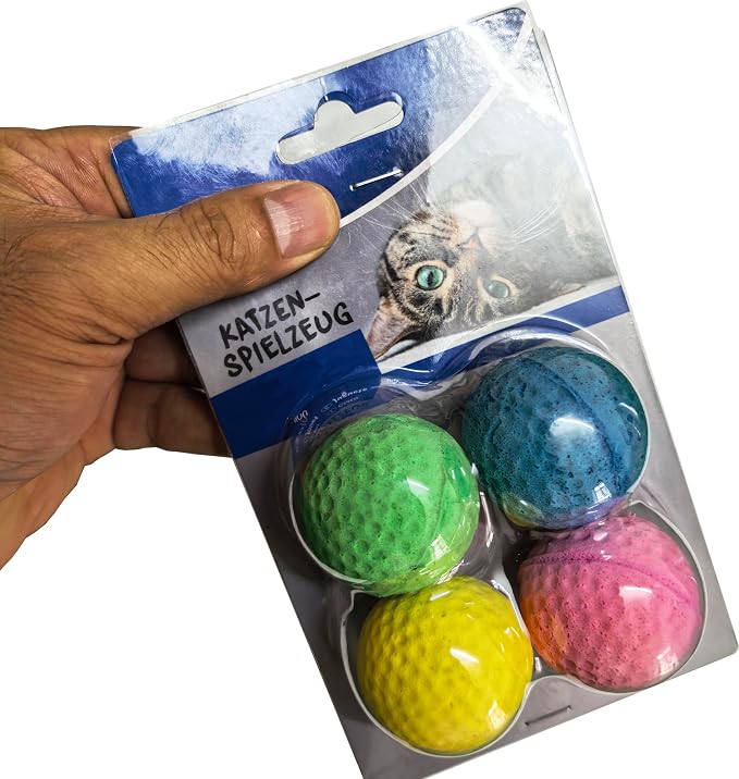 Pelotas de espuma para gatos 4 unidades miniatura 2