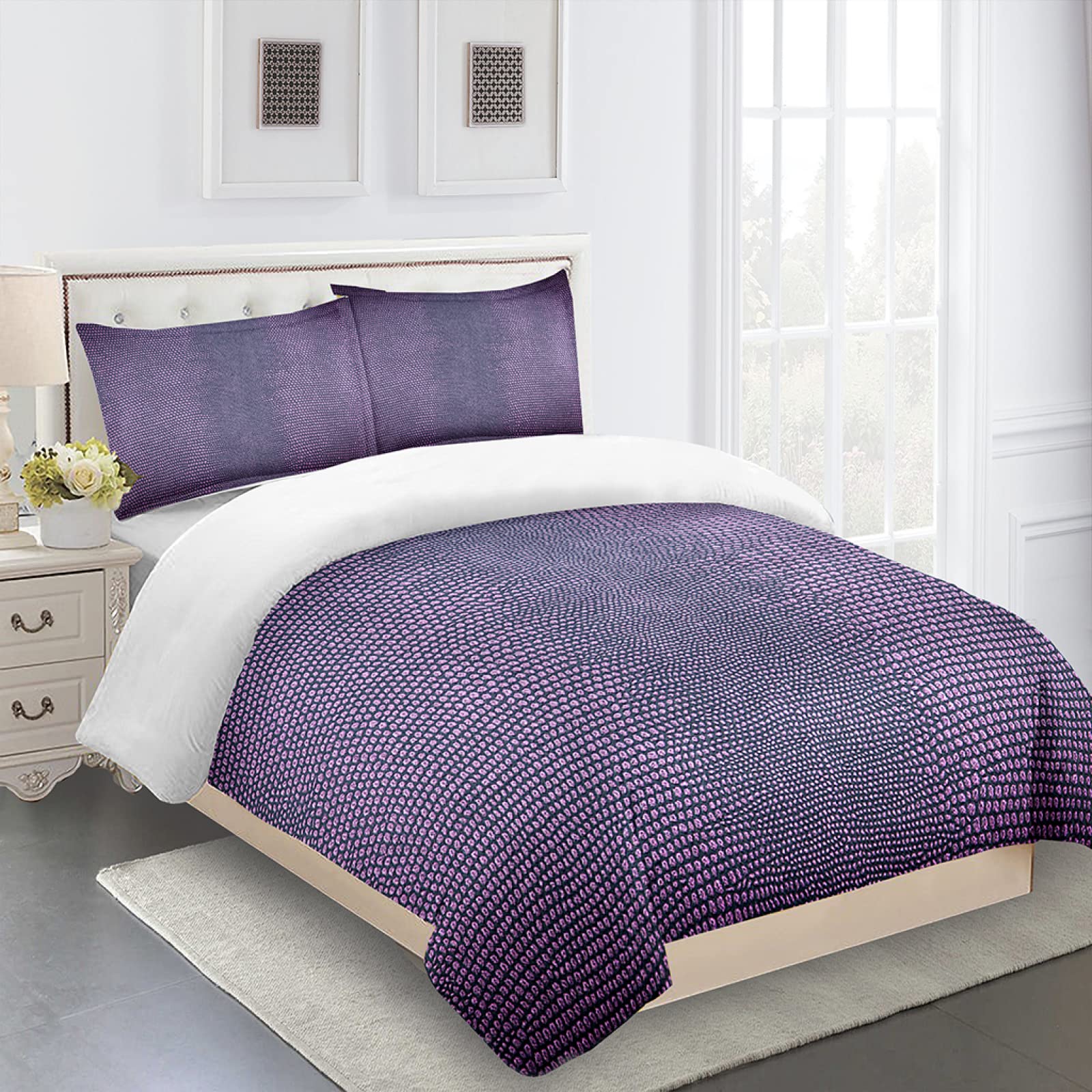 Lenzuola Matrimoniali Geometria Astratta Viola Copripiumino Matrimoniale Microfibra Set Lenzuola Matrimoniale 240x260 Piumino Matrimoniale Copripiumino Includere 2 Federe Cuscino 50x75cm