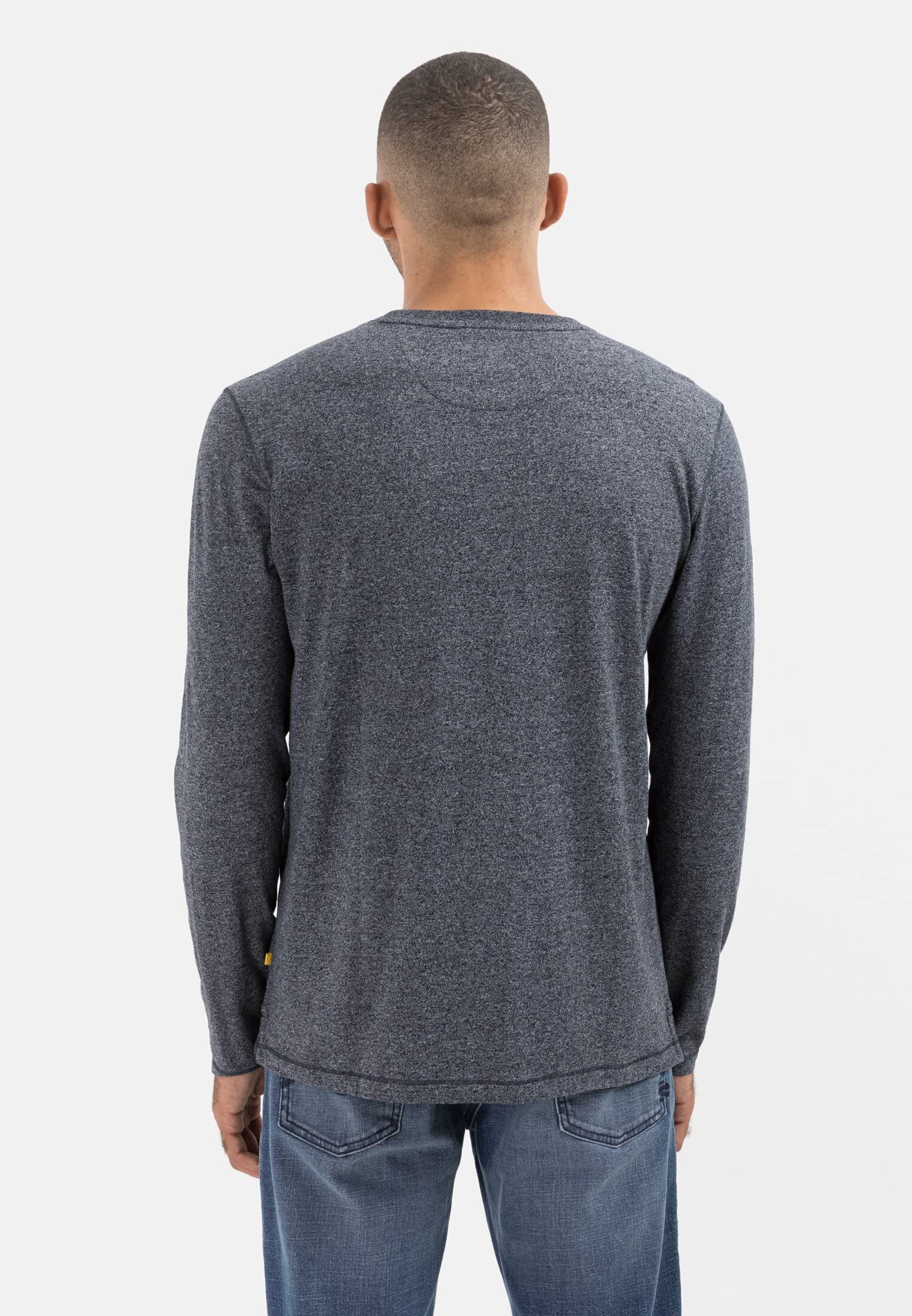 camel active Herren Henleyshirt im Regular Fit | Longsleeve Langarmshirt aus nachhaltiger Baumwolle perfekt für Alltag und Freizeit